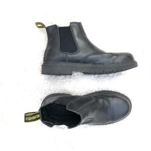 Nolinshield Mens Ankle Boots Black Leather Steel Toe Sz 10.5